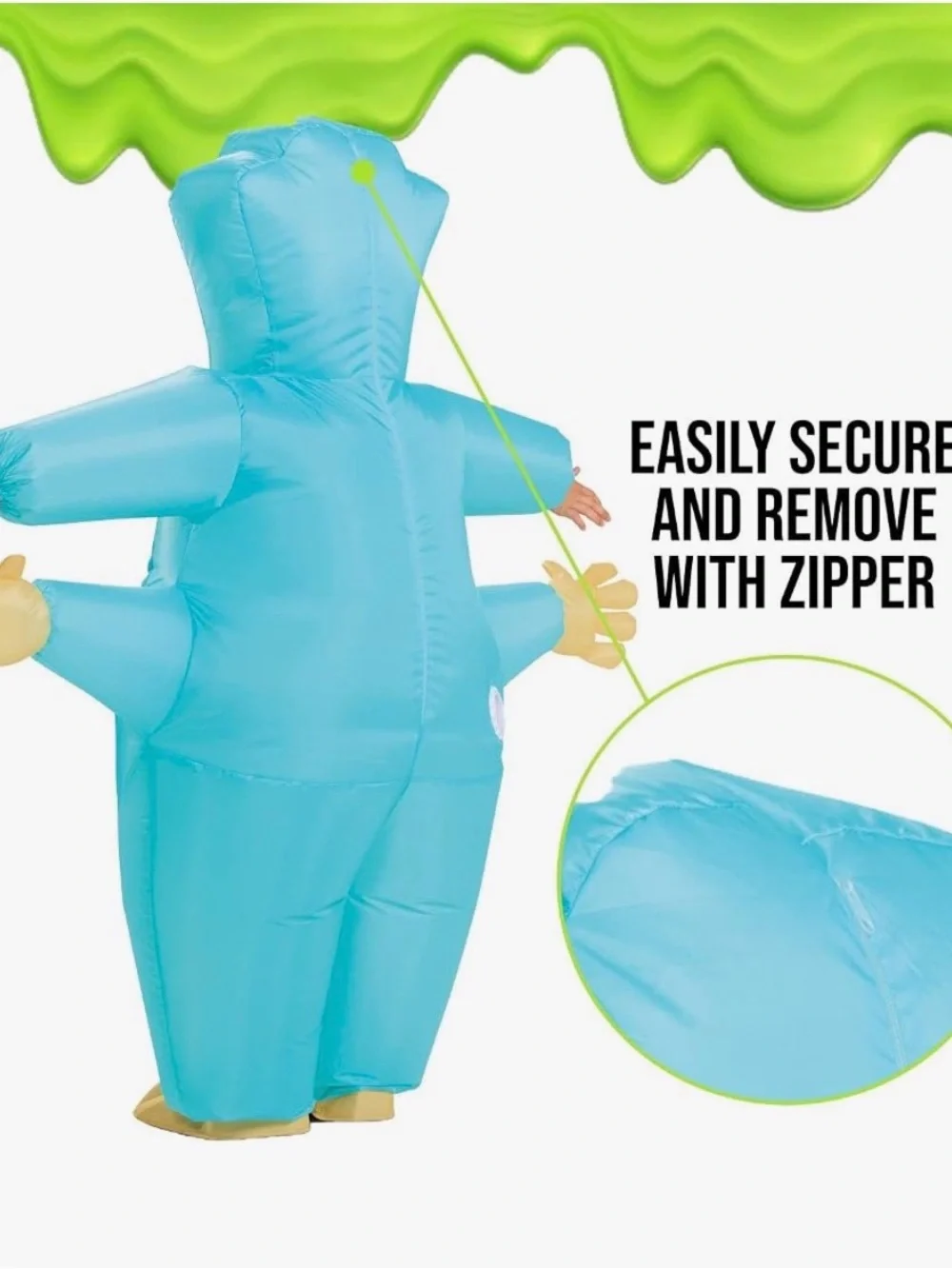 Muncher Ghostbusters inflatable Kids Costume, Kid Size up to 7/8,